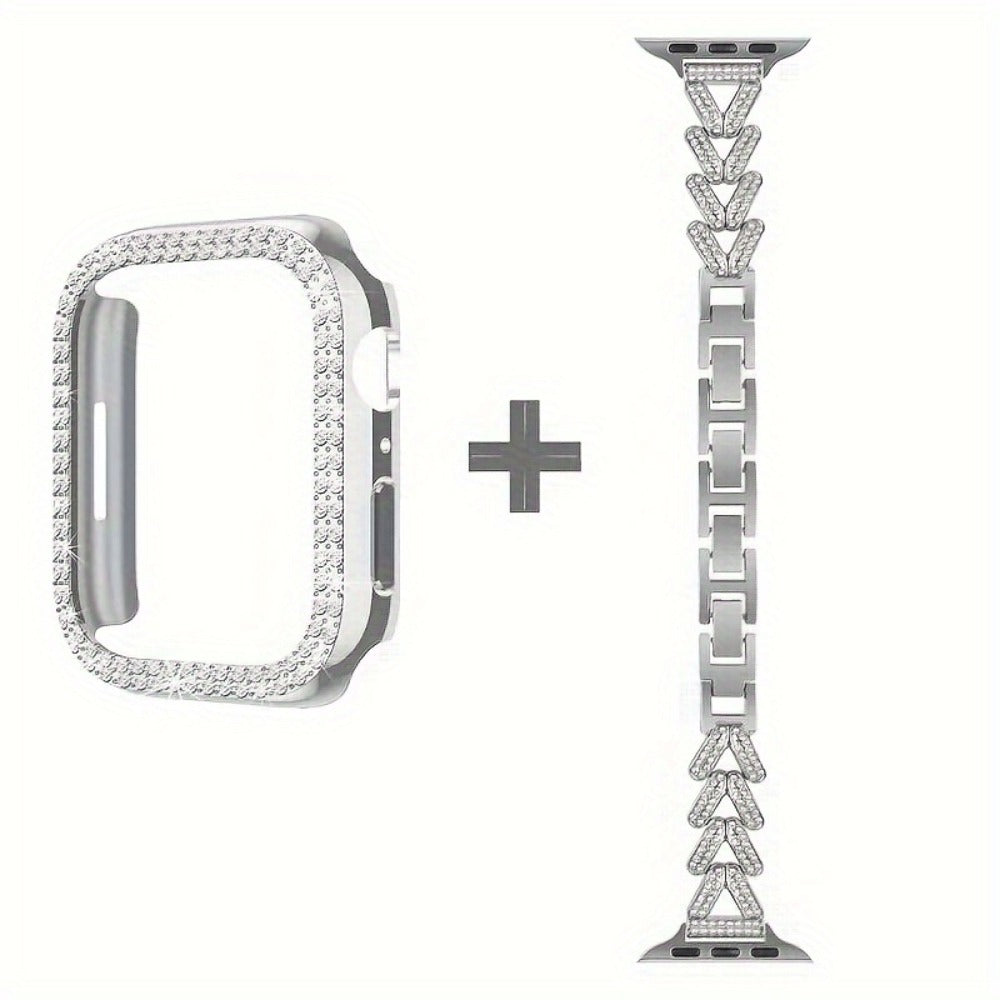 Fashion Watch - Apple Band Double Row Case Set Wheat Ear Alloy Strap with Matching Case - product detail view 16