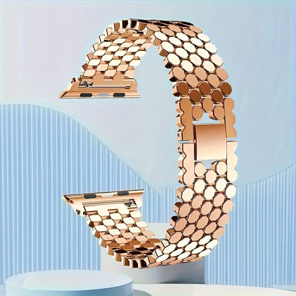 Fashion Watch - Apple Band Stainless Steel with Link Removal Tool Metal Push-Button Clasp - product detail view 9
