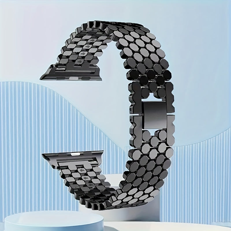 Fashion Watch - Apple Band Stainless Steel with Link Removal Tool Metal Push-Button Clasp - product detail view 13
