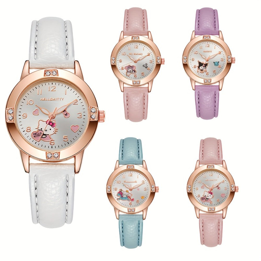 Fashion Watch - Cute Cartoon Character Set of 5 - Kawaii Anime Wristwatch Bundle for Girls - product detail view 3