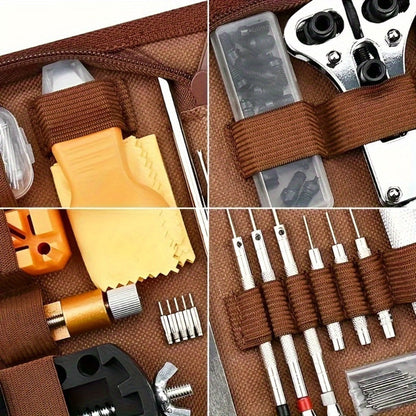 Fashion Watch - Repair Kit 168pcs Professional Watchmaker Tool Set with Case Opener - product detail view 4