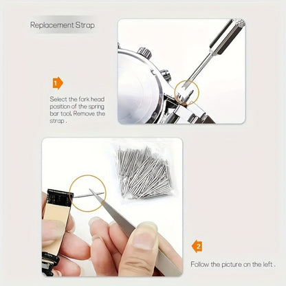 Fashion Watch - Repair Kit 168pcs Professional Watchmaker Tool Set with Case Opener - product detail view 5