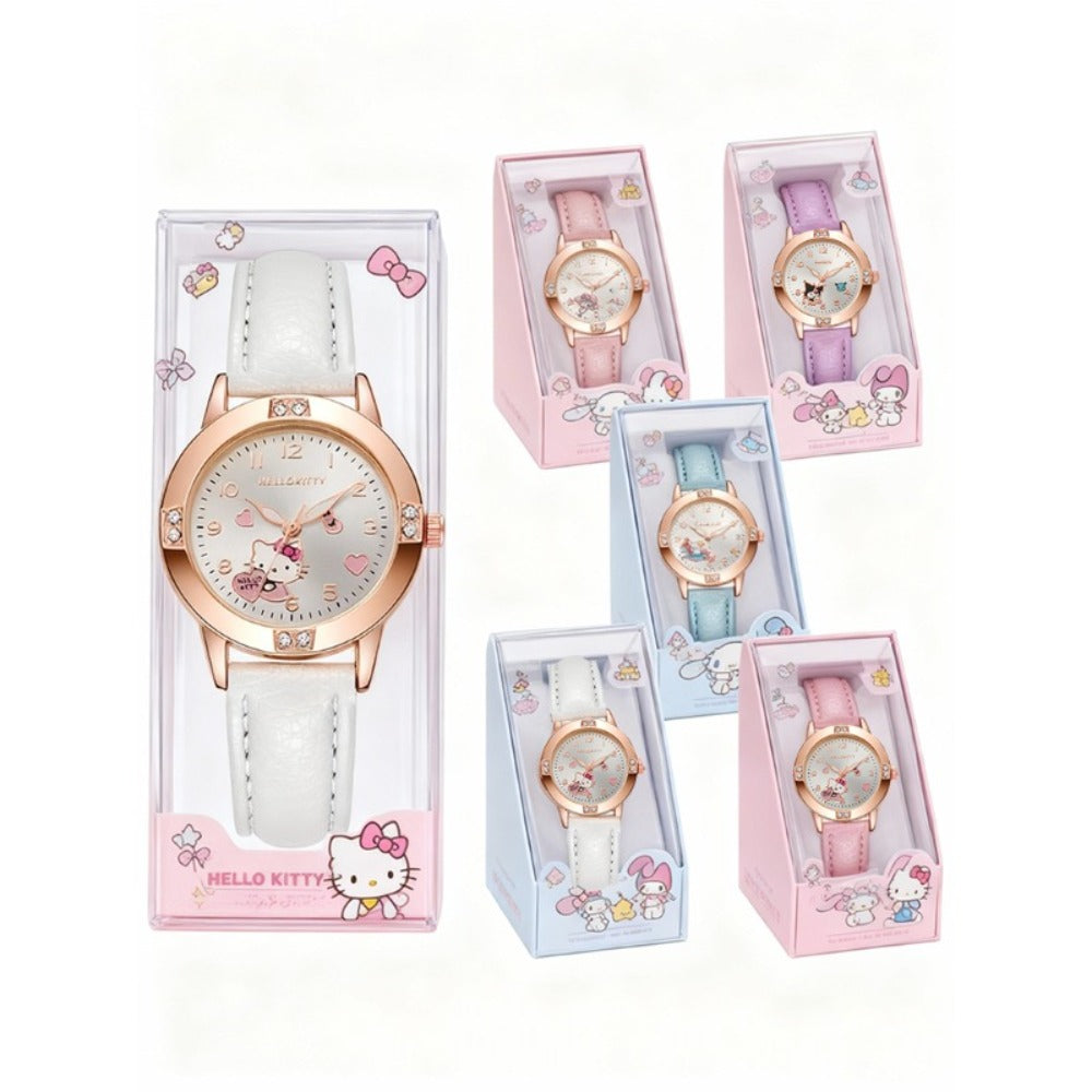 Fashion Watch - Sanrio Themed Watches Set of 5 Cartoon Cute Kids Wrist Pack Favor Gift - product detail view 7