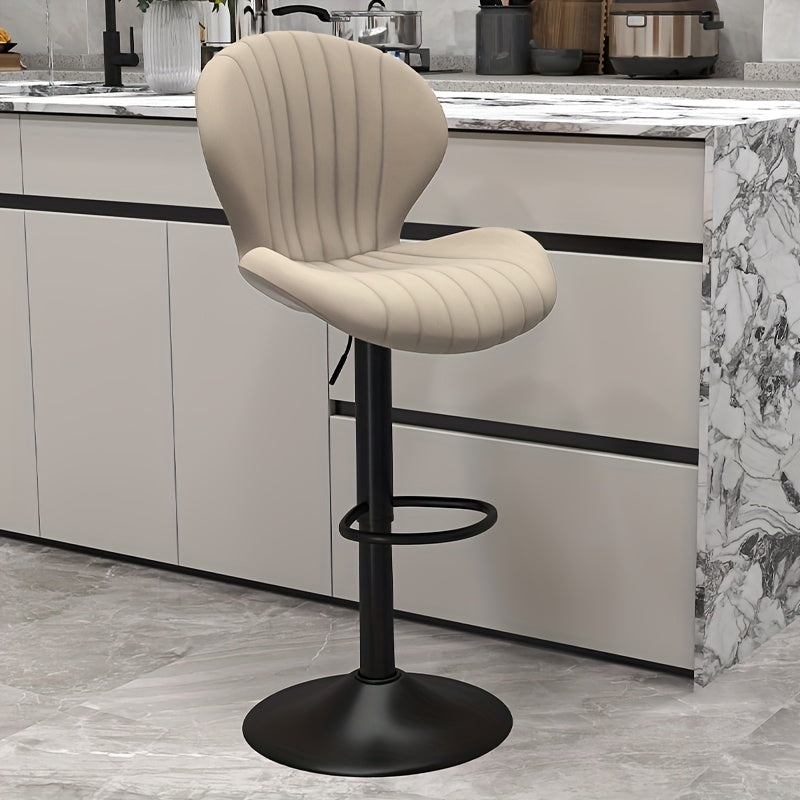 Bar Stool shown in the Beige, Set Of 1 option