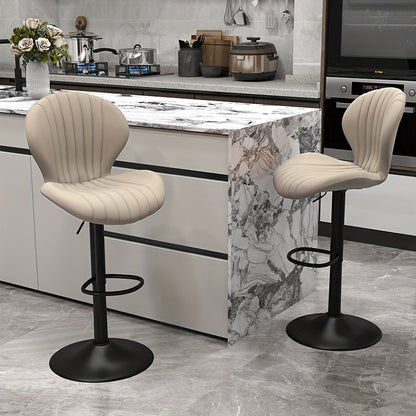 Bar Stool shown in the Beige, Set Of 2 option