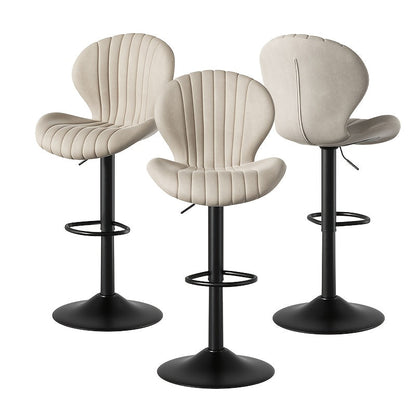 Bar Stool shown in the Beige, set of 3pcs option