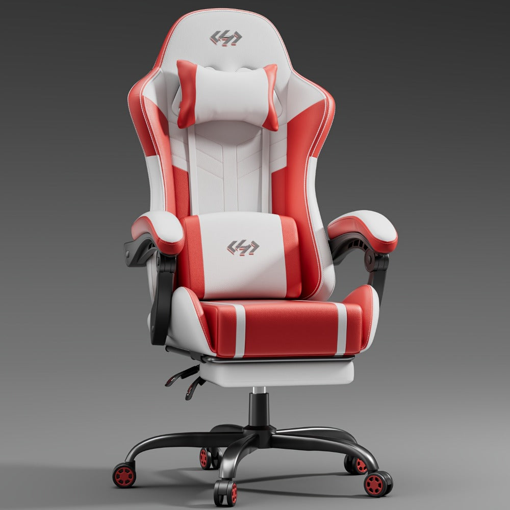 Faux Leather Gaming Chair, Reclining Computer Chair for Home Office detail image - detail view 17