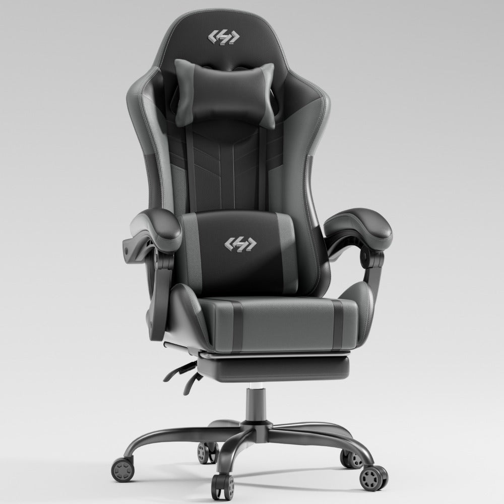 Faux Leather Gaming Chair, Reclining Computer Chair for Home Office detail image - detail view 9