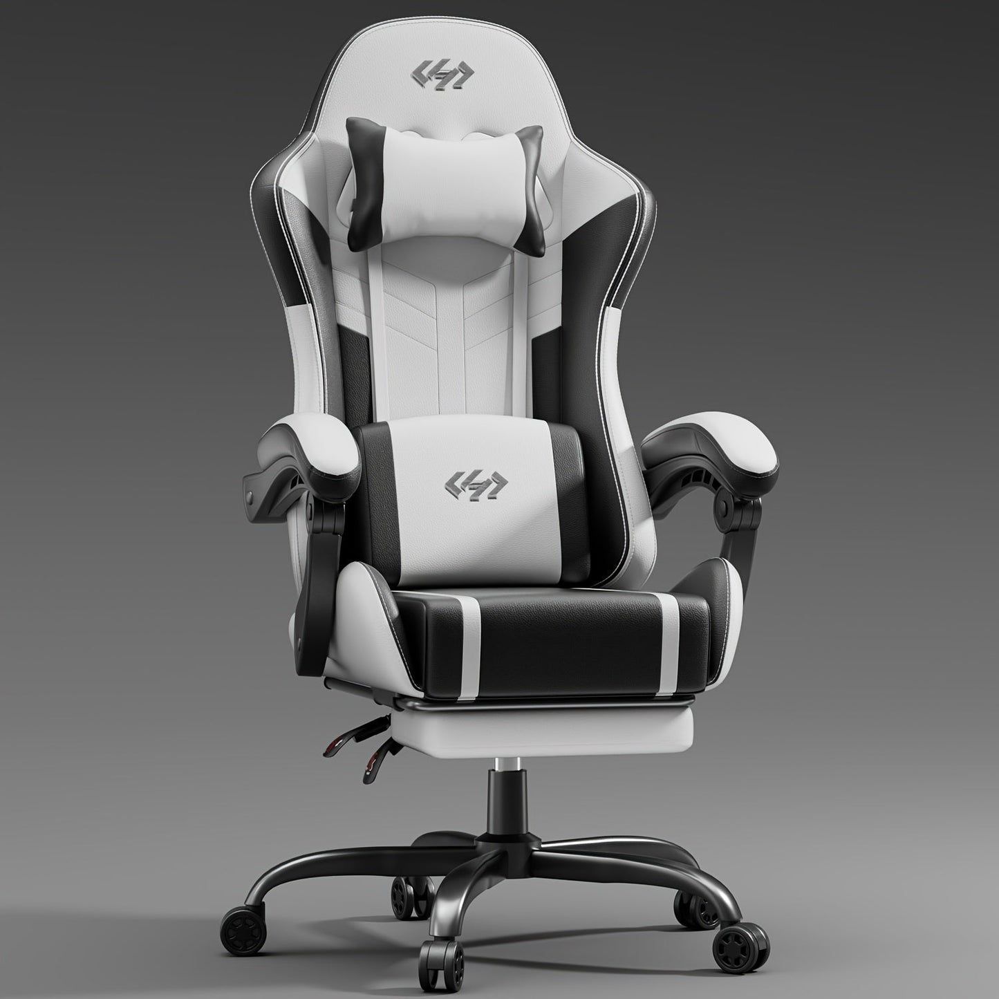 Gaming Chair shown in the White And Black option