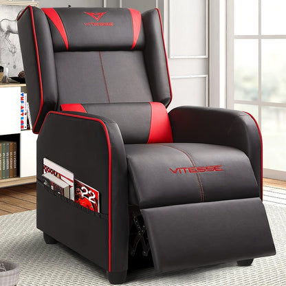 Gaming Recliner Chair shown in the Red option