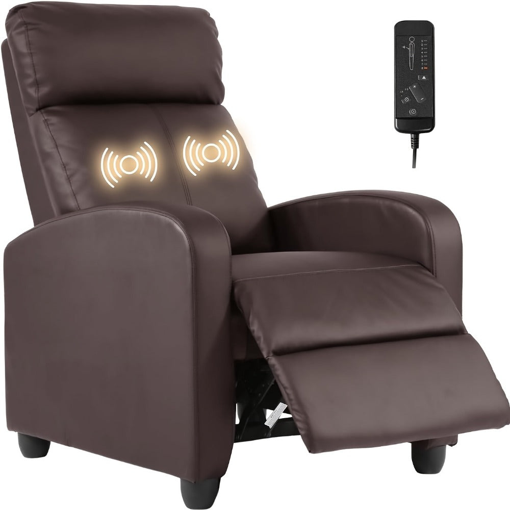 Faux Leather Recliner Chair with Footrest and Fold-Out Lounger detail image - detail view 4
