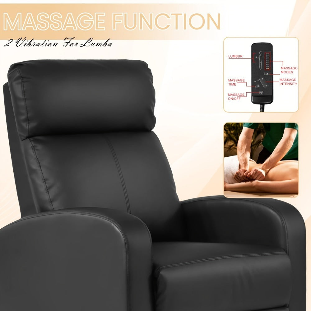 Faux Leather Recliner Chair with Footrest and Fold-Out Lounger detail image - detail view 6