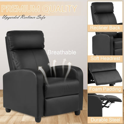 Faux Leather Recliner Chair with Footrest and Fold-Out Lounger detail image - detail view 7