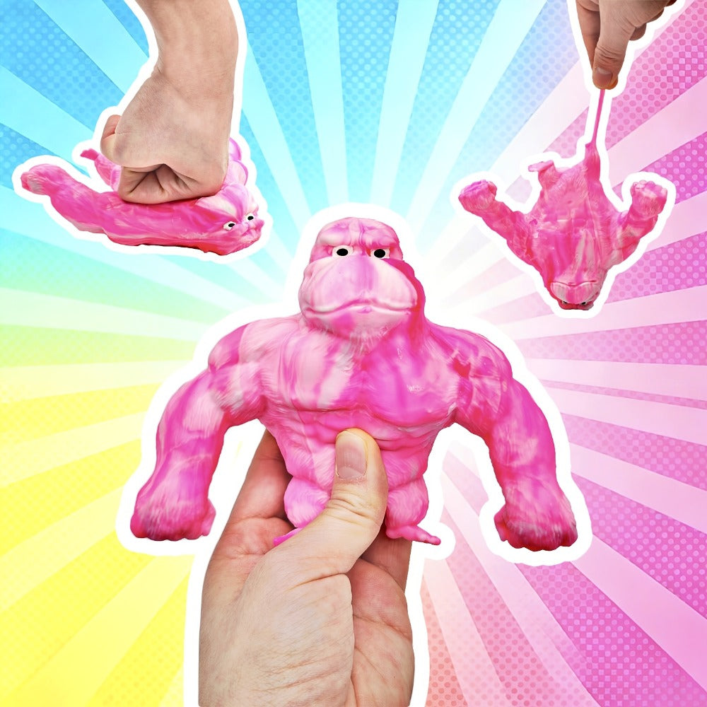 Stretchy Gorilla Fidget Toy Squishy Squeeze Monkey, PVA Sponge Sensory Stress Toy for Kids & Adults