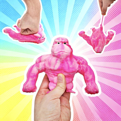 Stretchy Gorilla Fidget Toy Squishy Squeeze Monkey, PVA Sponge Sensory Stress Toy for Kids & Adults
