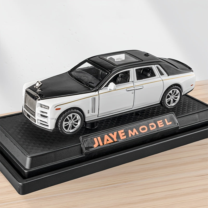1:36 Scale Phantom Alloy Die-Cast Car Model with Openable Doors, Collectible Display Static Car Desktop Decoration