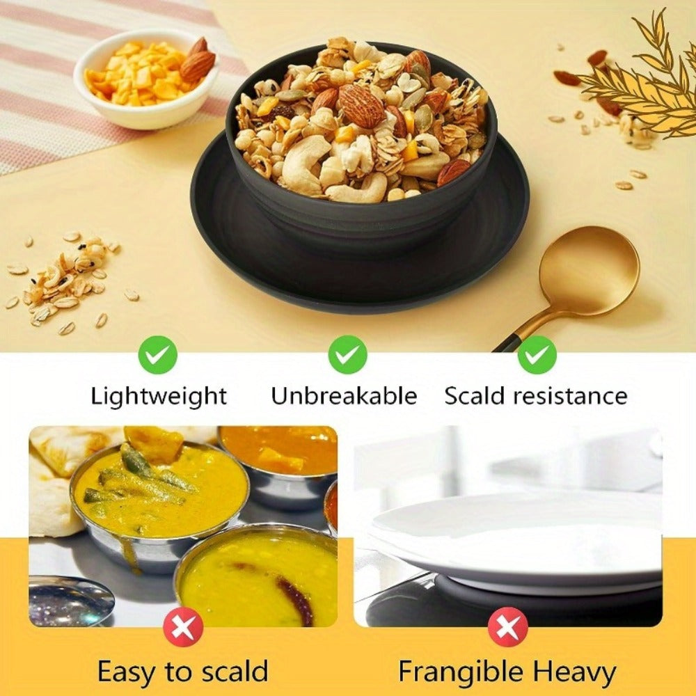 Wheat Straw Dinnerware Set Unbreakable 16 or 32-Piece Service for 4 or 8, Lightweight Dishwasher Microwave Safe Dish Set with Plates Bowls