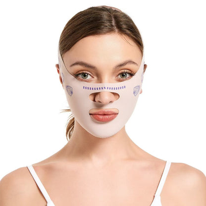 V-Line Face Lift Belt 5-Pack Facial Contouring Lifting Mask with Forehead Lift Band for Makeup, Travel and Everyday Vanity Use