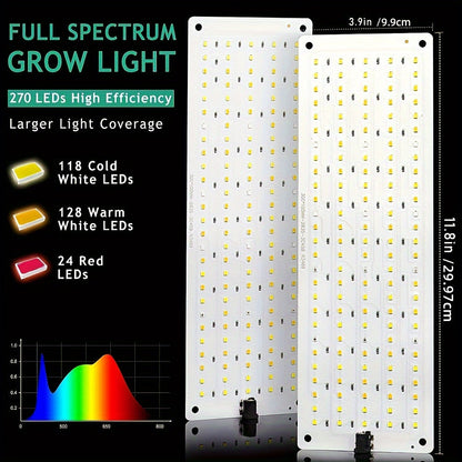 Grow Light, Full Spectrum 270 LED Timer Dimmable Indoor Plants Seedling for Garden, Patio and Yard Use