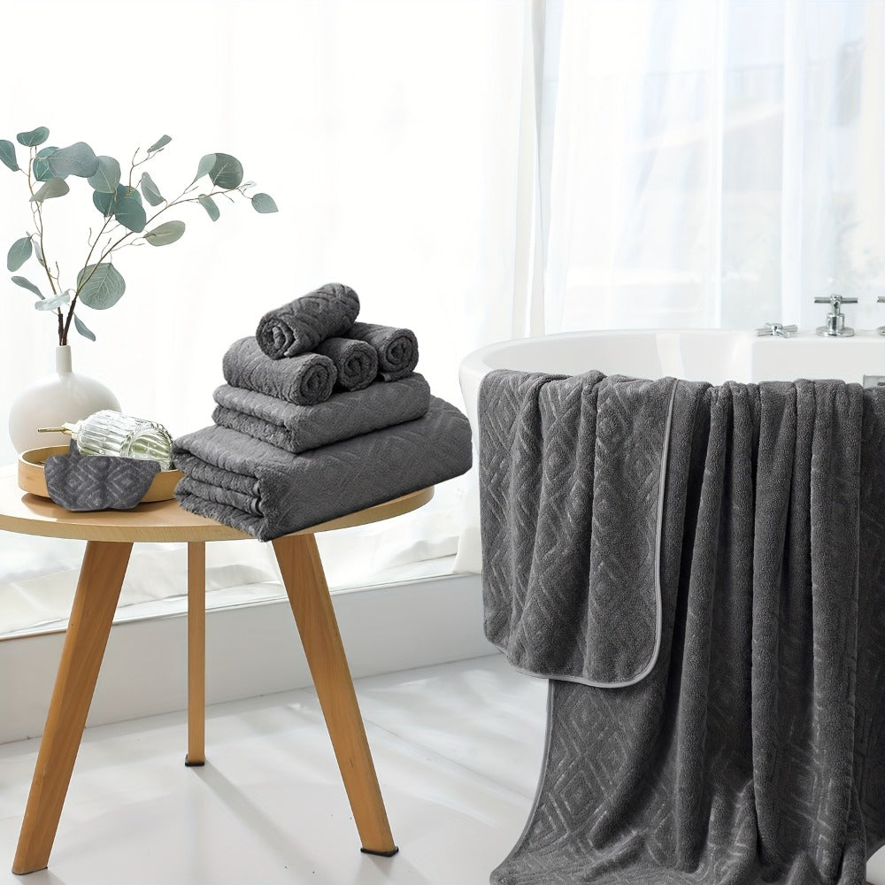 Bath Hand Towels, Towel Set 8 Piece 700GSM with 2 Bath Towels, 2 Hand Towels and 4 Washcloths in 16 Colors for Home and Guest Use