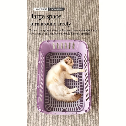 Airline Approved Pet Carrier – IATA & FAA Certified Dog Cat Travel Crate, Breathable Portable Pet Carrier Box with Buckle Closure & Easy