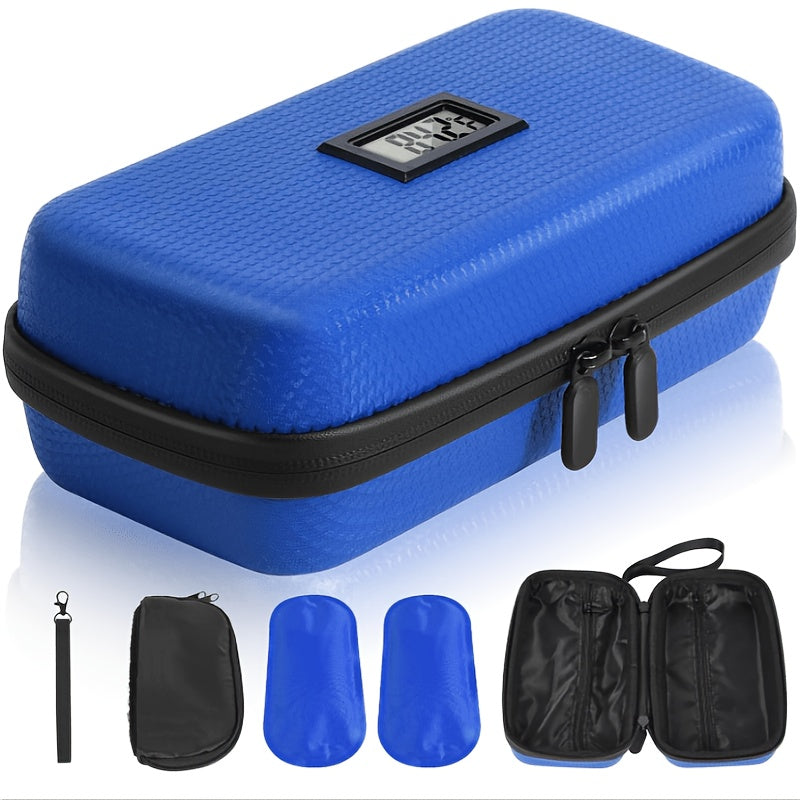 Insulin Cooler Travel Case Refrigerated Medication Case Temperature Display Wristband for Entryways, Bedrooms and Living Spaces