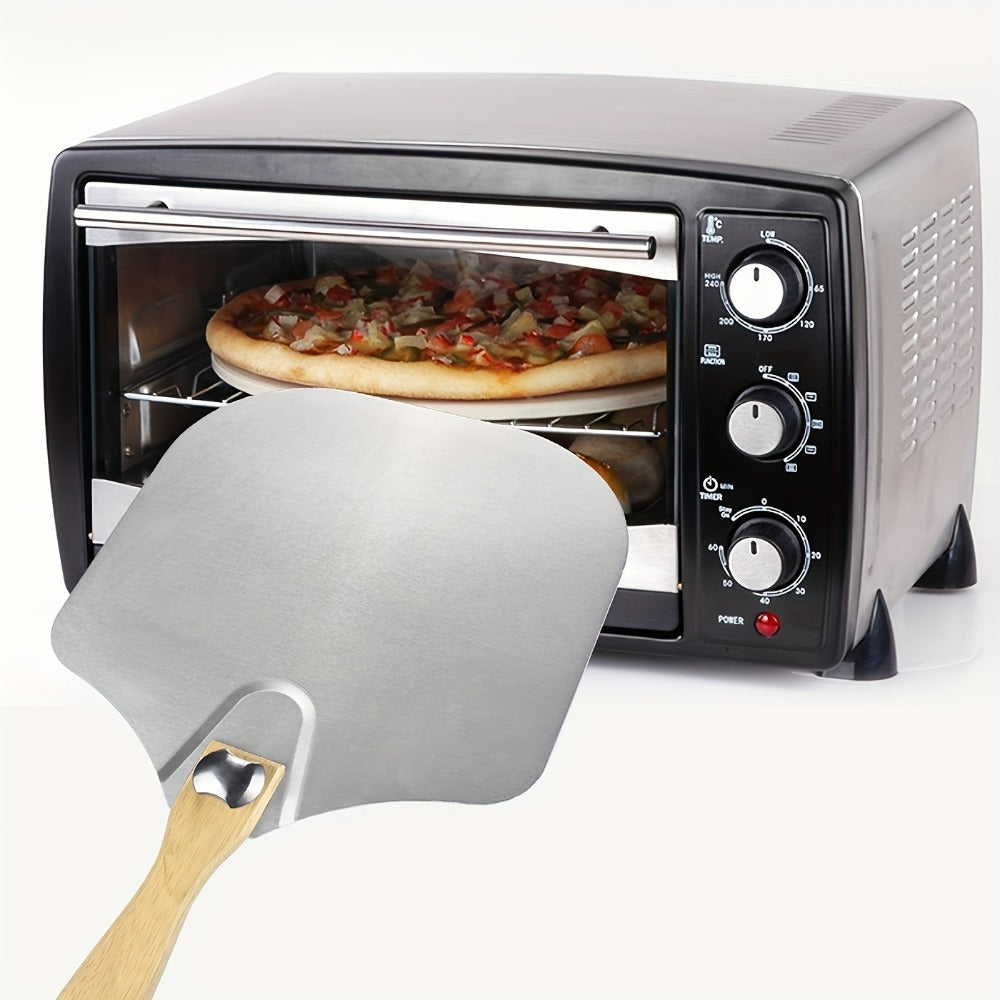 Pizza Making Set with Pizza Peel, Nonstick Pizza Pan, Perforated Pan, Pizza Cutter, Oven Mitts, Pie Server & Basting Brush