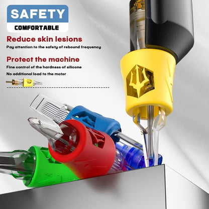 Tattoo Cartridge Needles with POSEIDON V4 Label, 50-Piece Mixed RL RS RM and Magnum Assortment