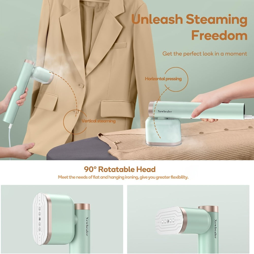 Handheld Garment Steamer 1200W – Portable Clothes Steamer with 15-Second Heat-Up, Dual Steam Settings, Lightweight Travel & Home Steam Iron