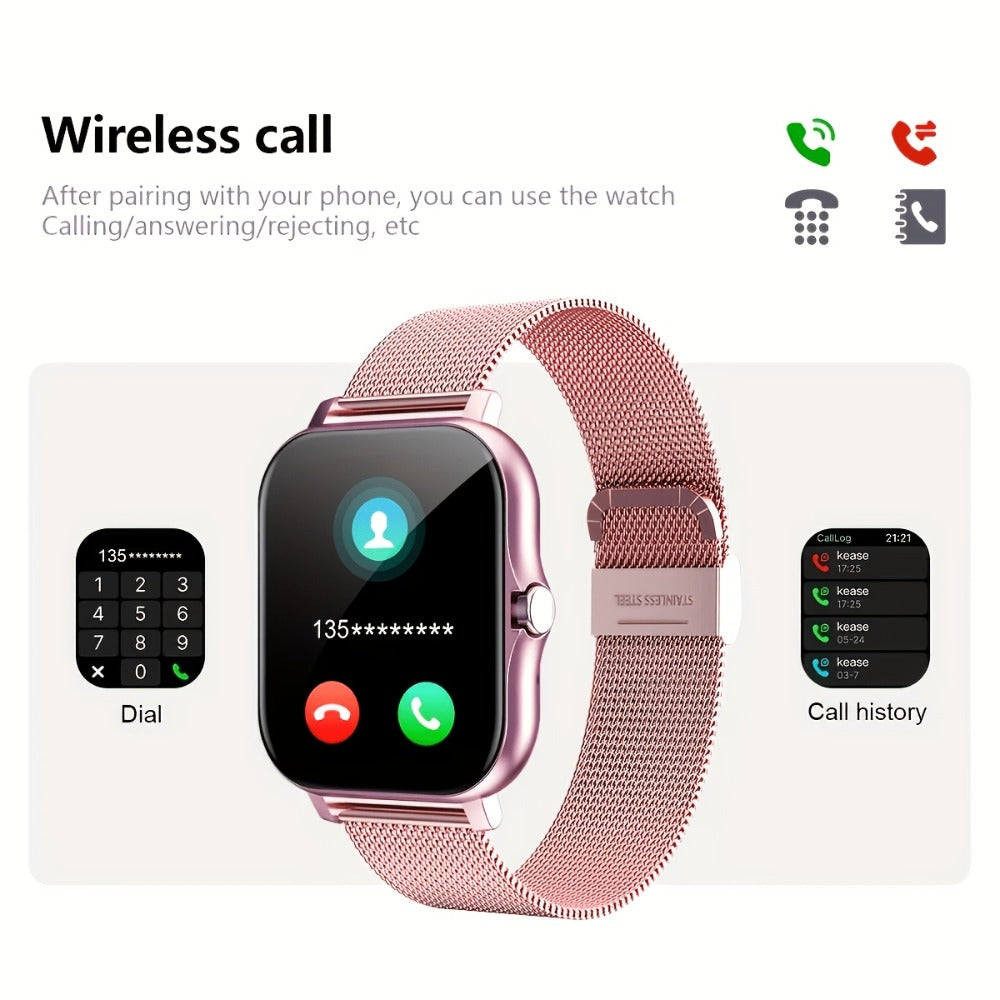 Smartwatch with Calling, Heart Rate and Sleep Displays, Sport Modes and Magnetic Charging for Daily Wear