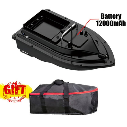 RC Bait Boat 500M Remote Control Fishing Bait Boat with Large Capacity Hopper, Single Compartment Carp Fishing Bait Delivery & Towing Boat