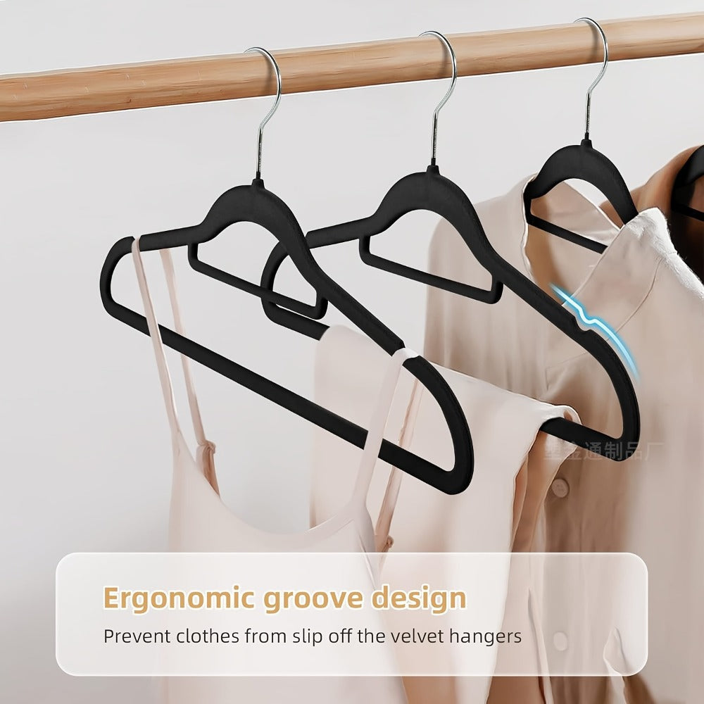 Velvet Hangers Non-Slip Slim Space Saving Clothes Hangers, Premium Flocked Suit Hangers for Closet Organization
