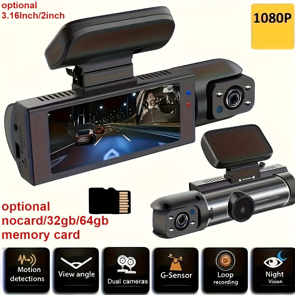 Dash Camera Checkout Options with Wide-Screen Dual-Camera Body or Two-Inch No-WiFi Models Pictured