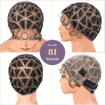 Braided Wig Cap Double Full Lace with Baby Hair Glueless Breathable Adjustable 22 Inch | 81-120 Sections Goddess Box Braid Faux Locs Passion