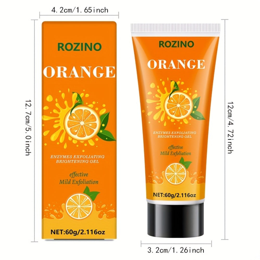 Orange Enzyme Cleansing Gel 60g Aloe Vera Hyaluronic Acid Vitamin C Gentle Exfoliating Deep Pore Cleansing Brightening Moisturizing Face