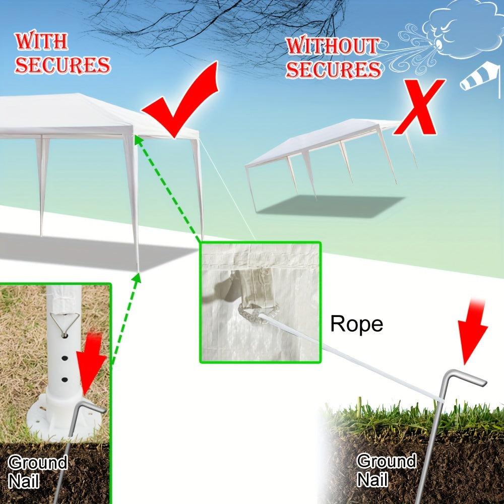 Party Tent White Waterproof 4 Sidewalls | Wedding Backyard Event Patio