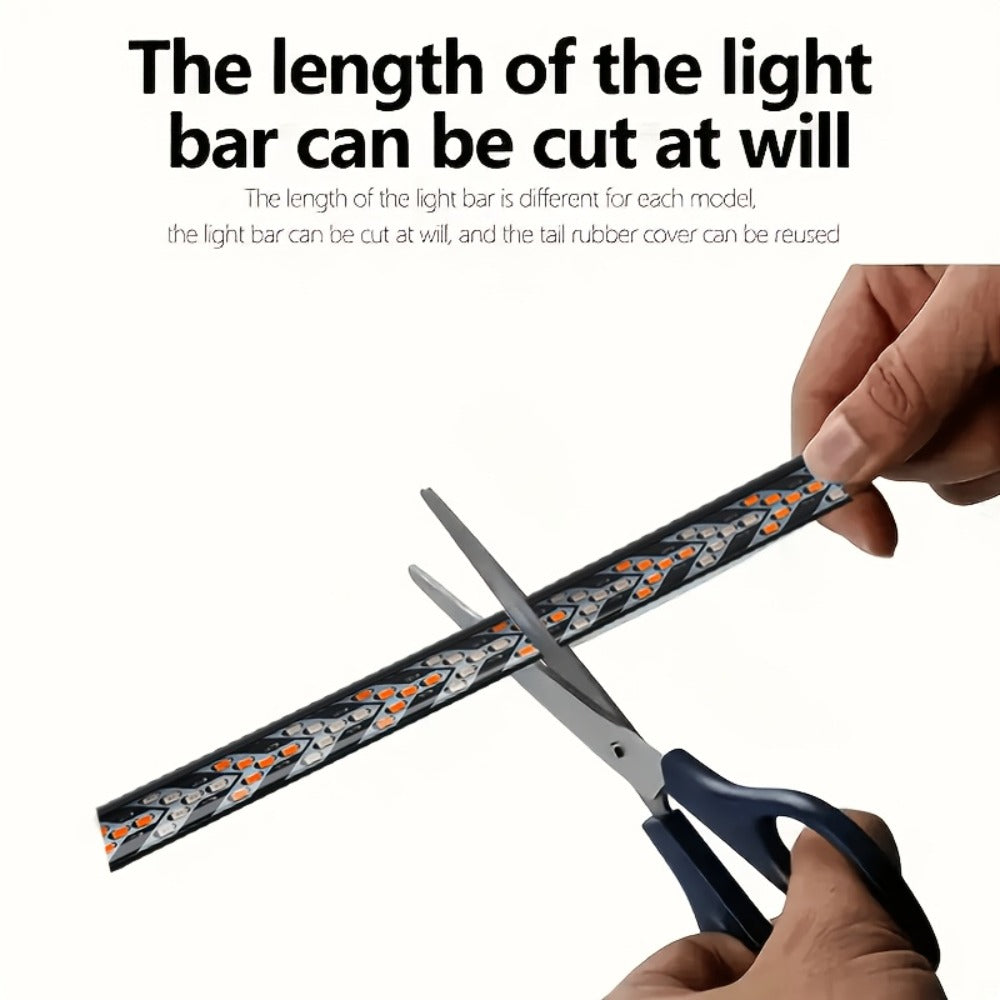 LED Tailgate Light Bar 60 Inch – Fishbone Arrowhead Strip Light for Truck, Pickup, SUV & Trailer | DC 12V 24V | No-Drill Install | Anti