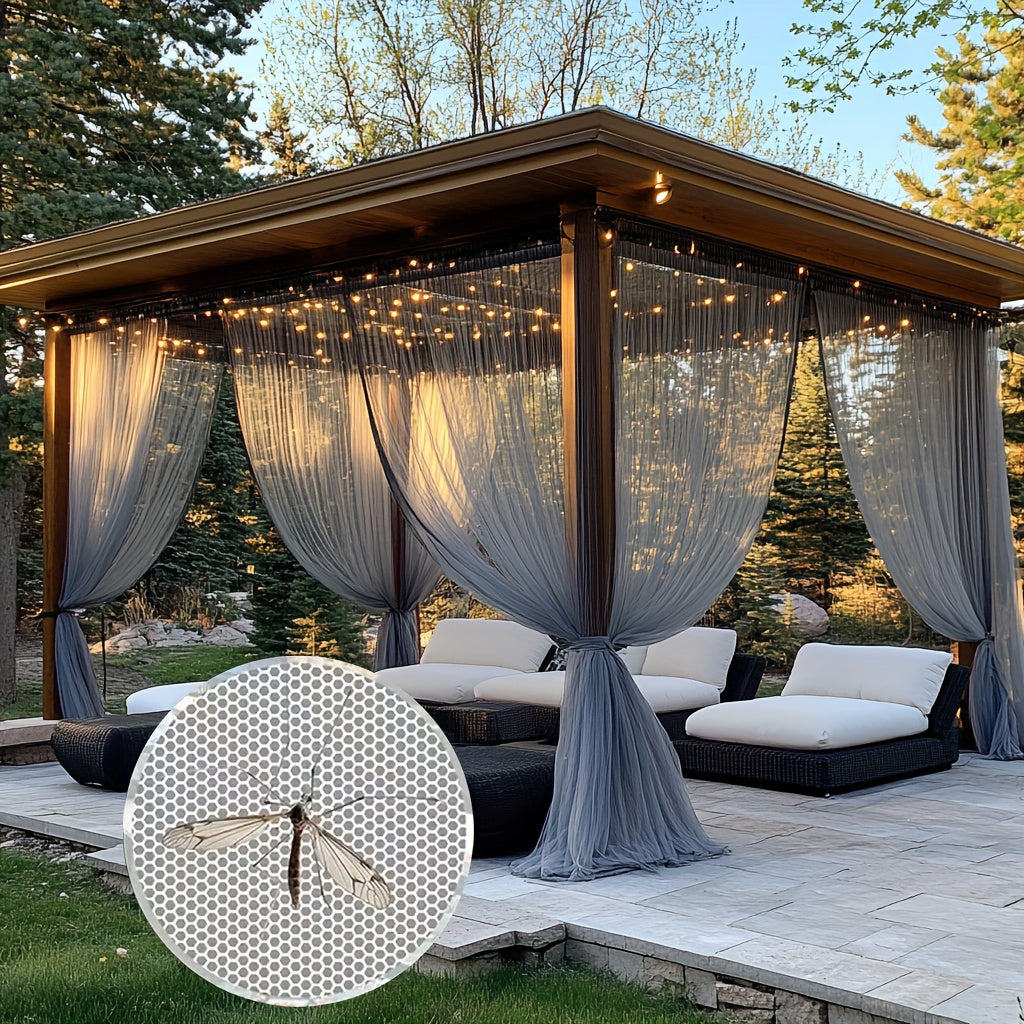 Outdoor Curtains | Sheer Mesh Rod Pocket Patio Gazebo Porch Wedding