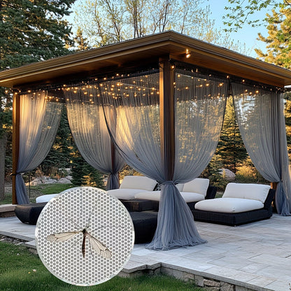 Outdoor Curtains | Sheer Mesh Rod Pocket Patio Gazebo Porch Wedding