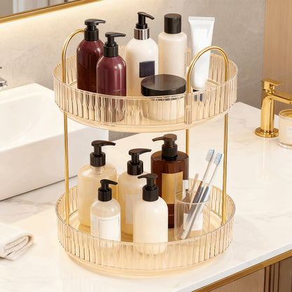 360 Rotating Makeup Organizer Skincare Storage Rack – Multi-Layer Detachable Cosmetic Organizer for Perfume, Lipstick, Skincare