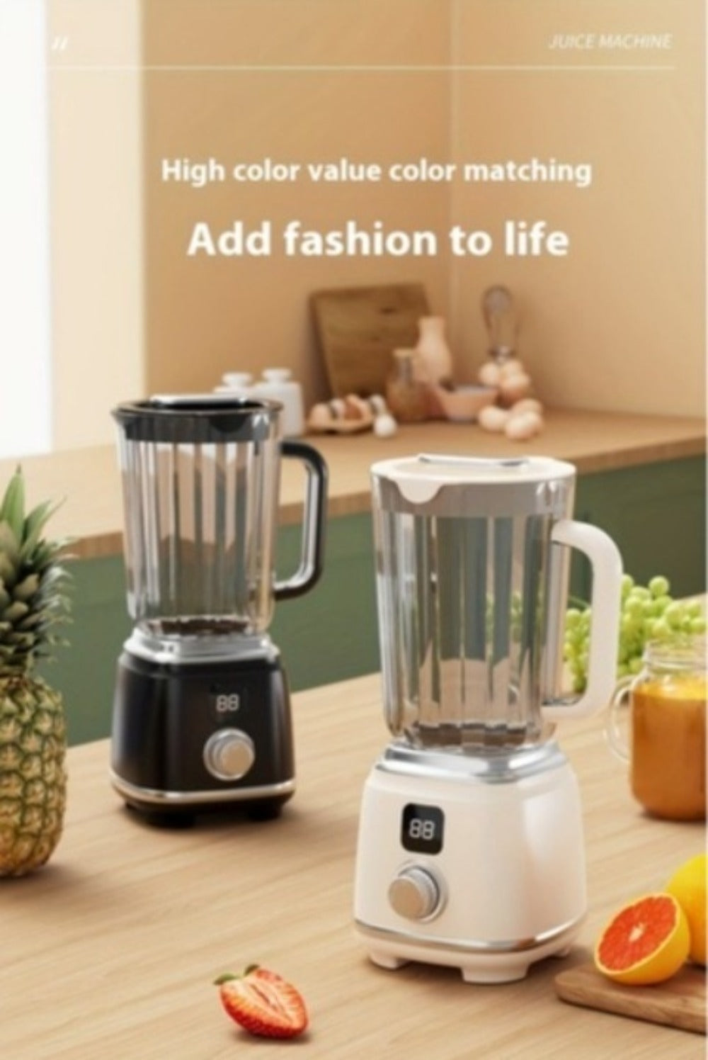 USB Rechargeable Portable Juicer Blender with Digital Display for Smoothies & Shakes, Home Office Travel