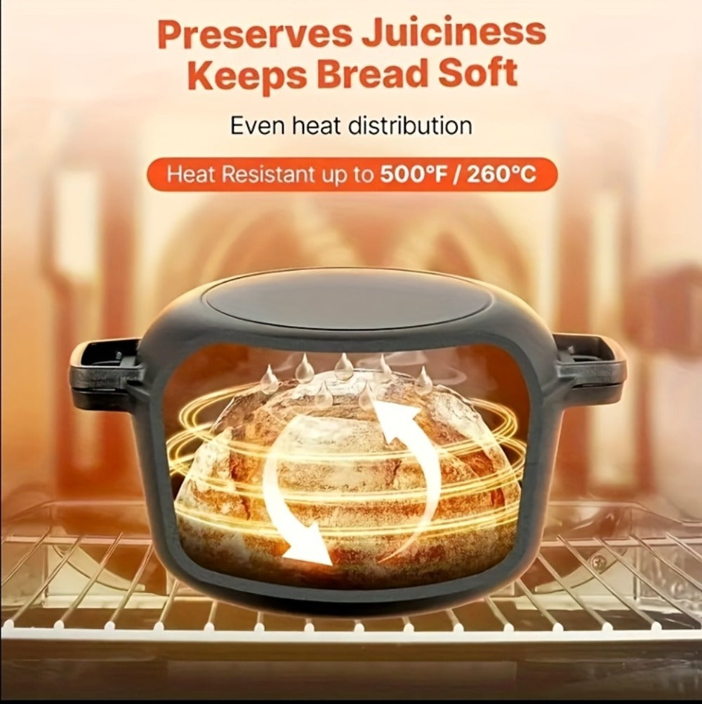 Cast Iron Dutch Oven Set 5.1QT & 7QT with Skillet Lid – Pre-Seasoned 2-in-1 Cookware for Stovetop, Induction, Oven, Campfire & BBQ