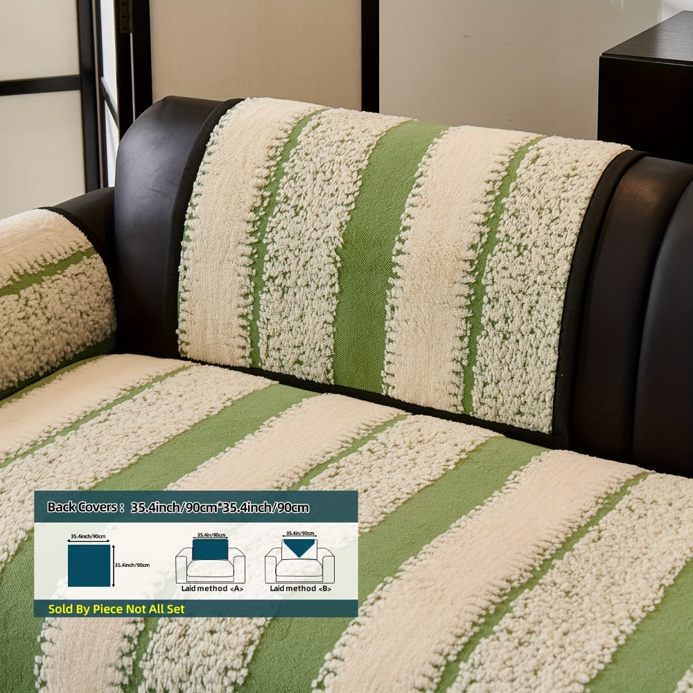 Sofa Cover, Thick Plush Jacquard Couch Pad in Four Colors with Loveseat and Extra-Large Sizes