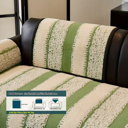 Sofa Cover, Thick Plush Jacquard Couch Pad in Four Colors with Loveseat and Extra-Large Sizes