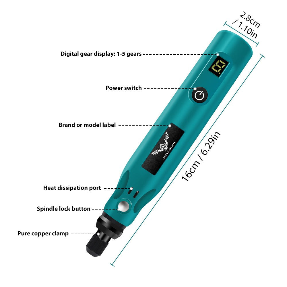 Power Tools Rechargeable Engraving Pen Kit with Adjustable Speed and 25 Piece or 39 Piece Accessory Options