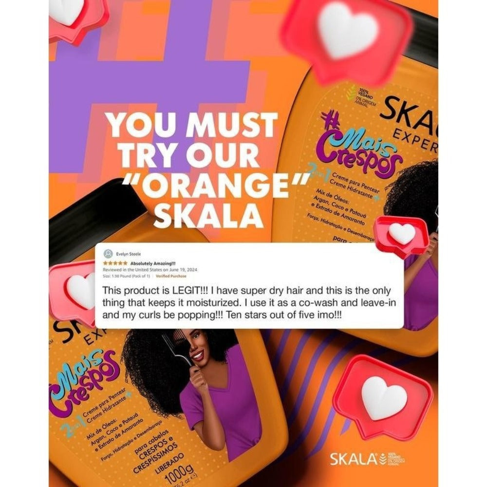 Skala Expert Curl Hair Care Kit 5-Piece - Mais Cachos, Maracuja & Mais Crespos Treatments 1000g + Shampoo & Conditioner 250ml