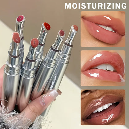 Tinted Lip Gloss Set 6pcs Plumping Vibrant Shine, Non-Drying Glossy Lip Balm for All Seasons, Festival Party Makeup