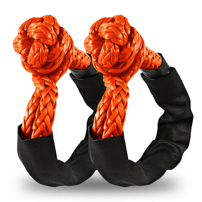 Soft Shackle 41, 000 lb Breaking Strength Synthetic UHMWPE Recovery Rope with Protective Sleeve – Heavy Duty Tow Shackle for Off-Road Truck