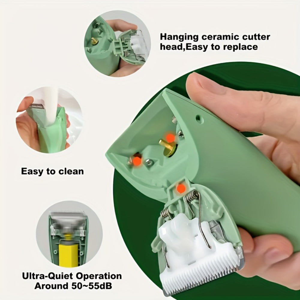 Electric Body Hair Trimmer for Women and Men with Replaceable Ceramic Blades – USB Rechargeable IPX5 Waterproof Pubic Groin Bikini Trimmer