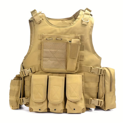 Tactical Outdoor Training Vest for Men Women – Lightweight Protective Hiking Vest with Multi-Pocket Design, Breathable & Adjustable
